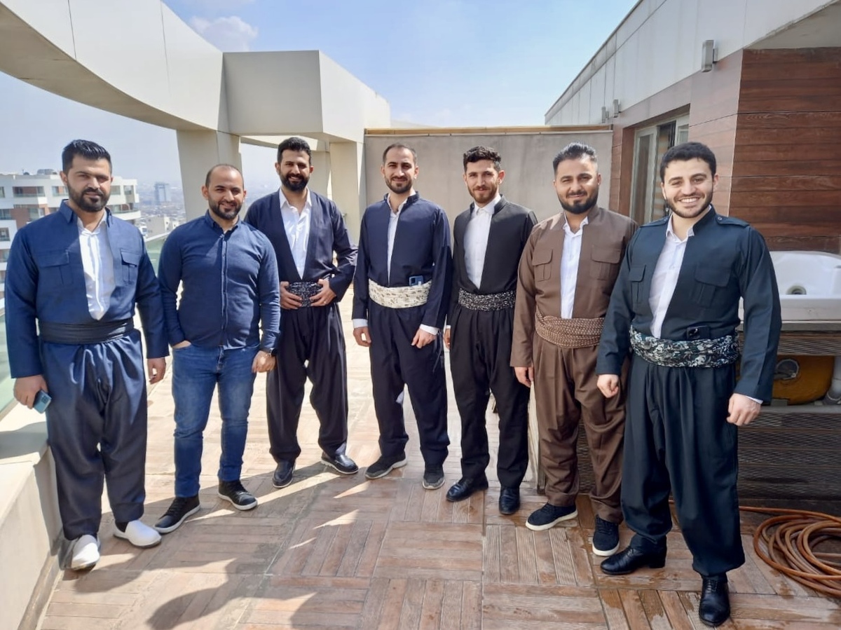 George with colleagues George with colleagues