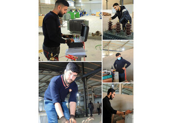 تعرف على الخمسة مهندسين كهربائيين الذين تم توظيفهم في نفس الشركة بعد المشاركة في مشروع التدريب أثناء العمل المنظم من قبل كاريتاس جمهورية التشيك في العراق